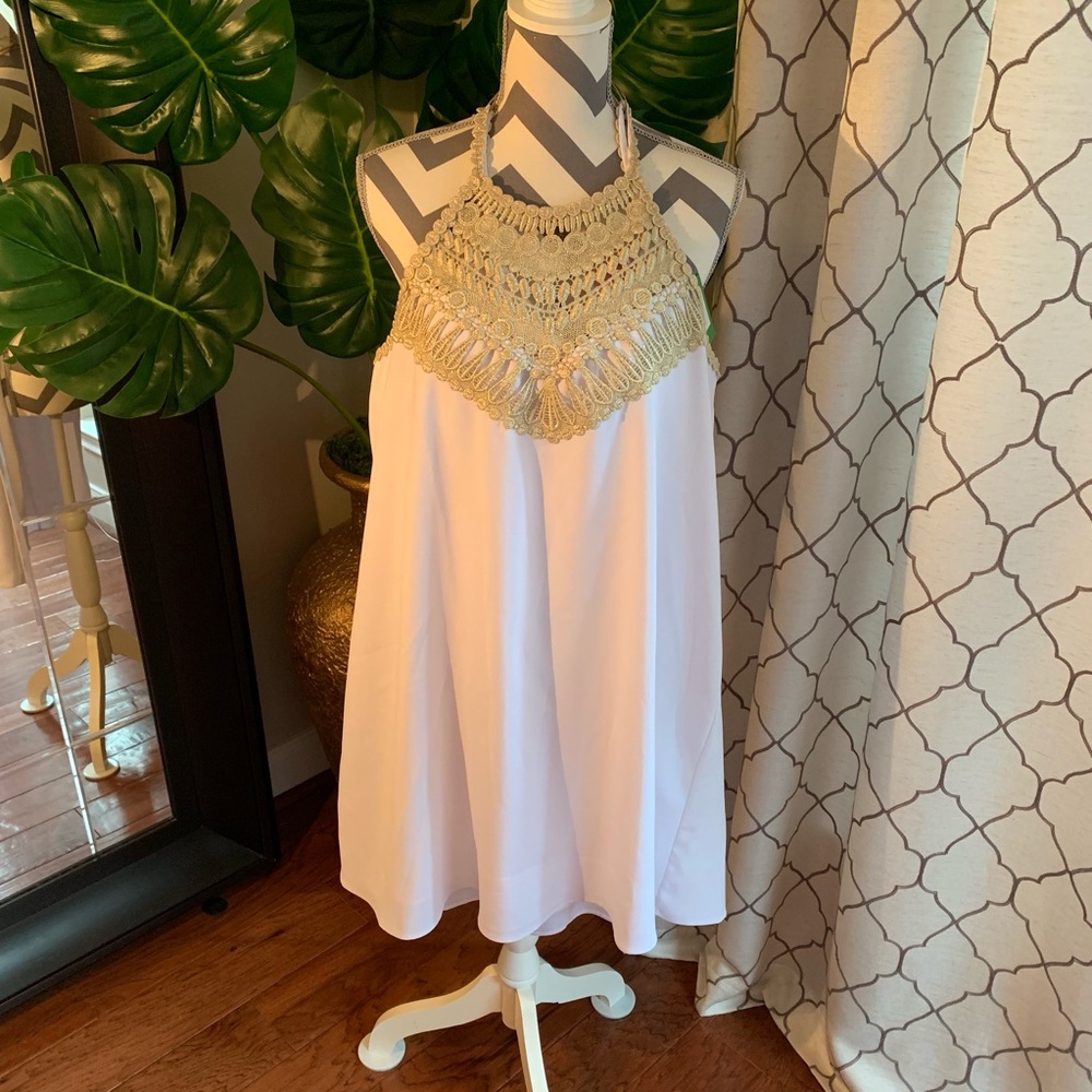 Lilly Pulitzer Pearl Soft Shift White/Gold NWT - Picture 3 of 6
